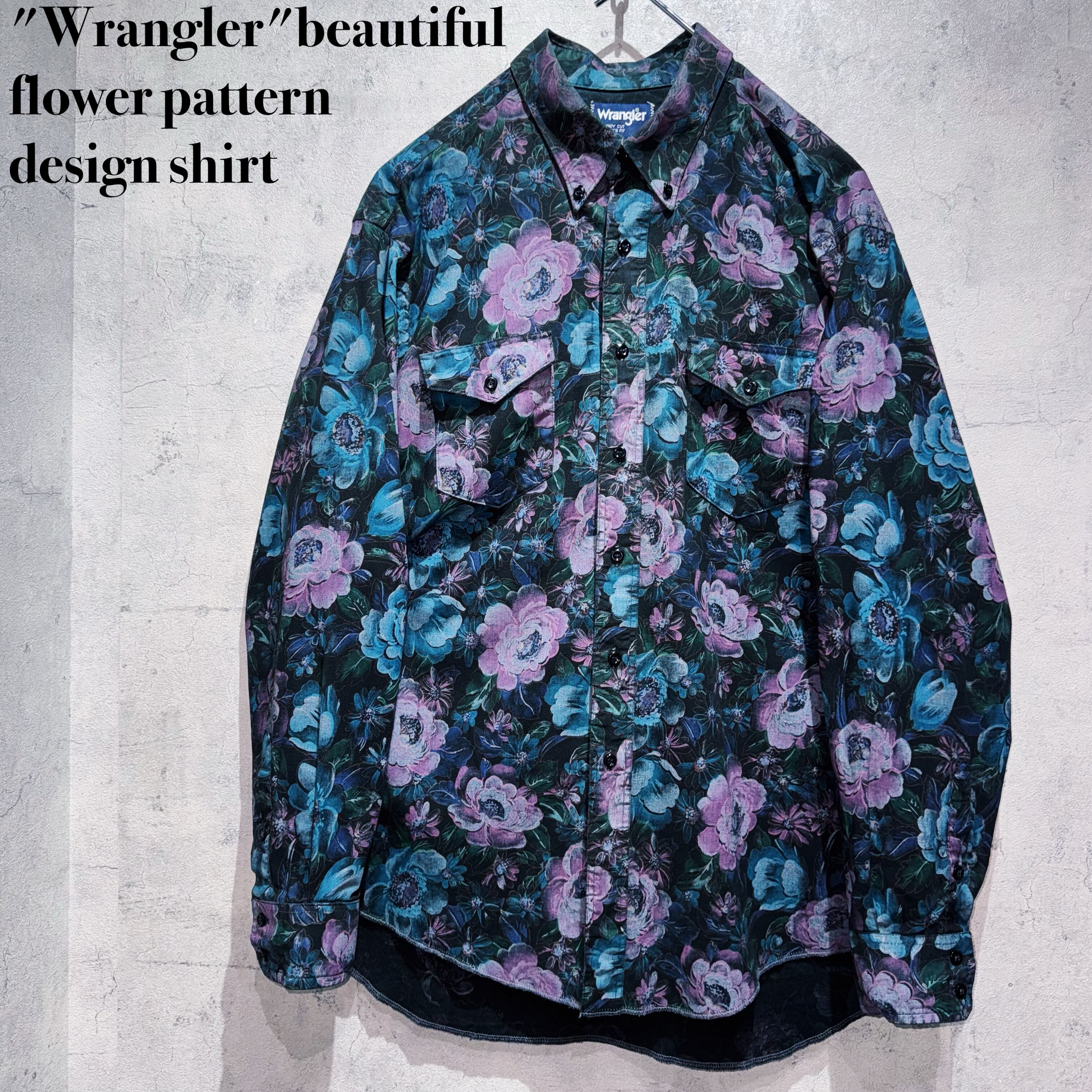 "Wrangler"beautiful flower pattern design shirt