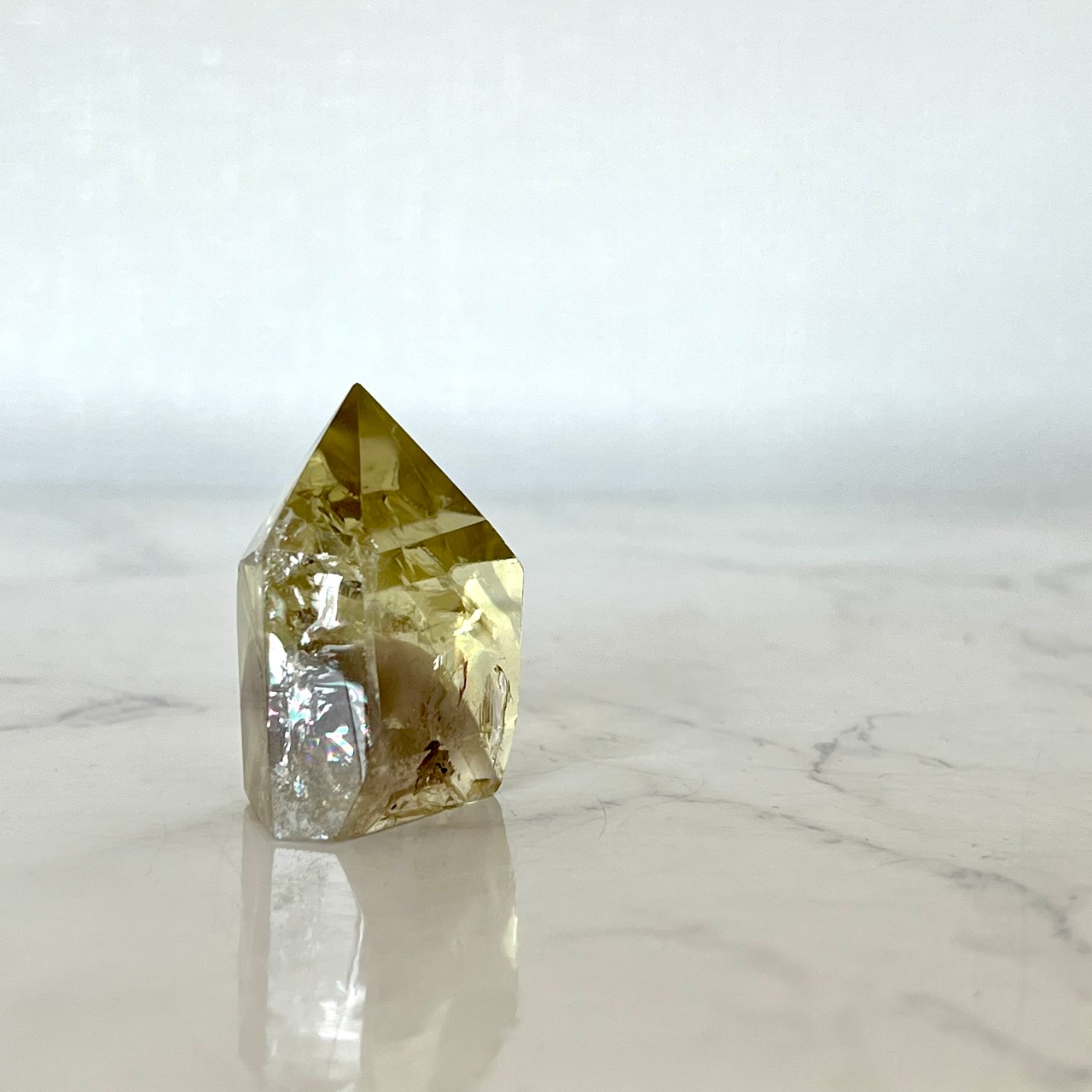 無処理天然色スモーキーファントムシトリンポイント*天然石インテリア*置き物