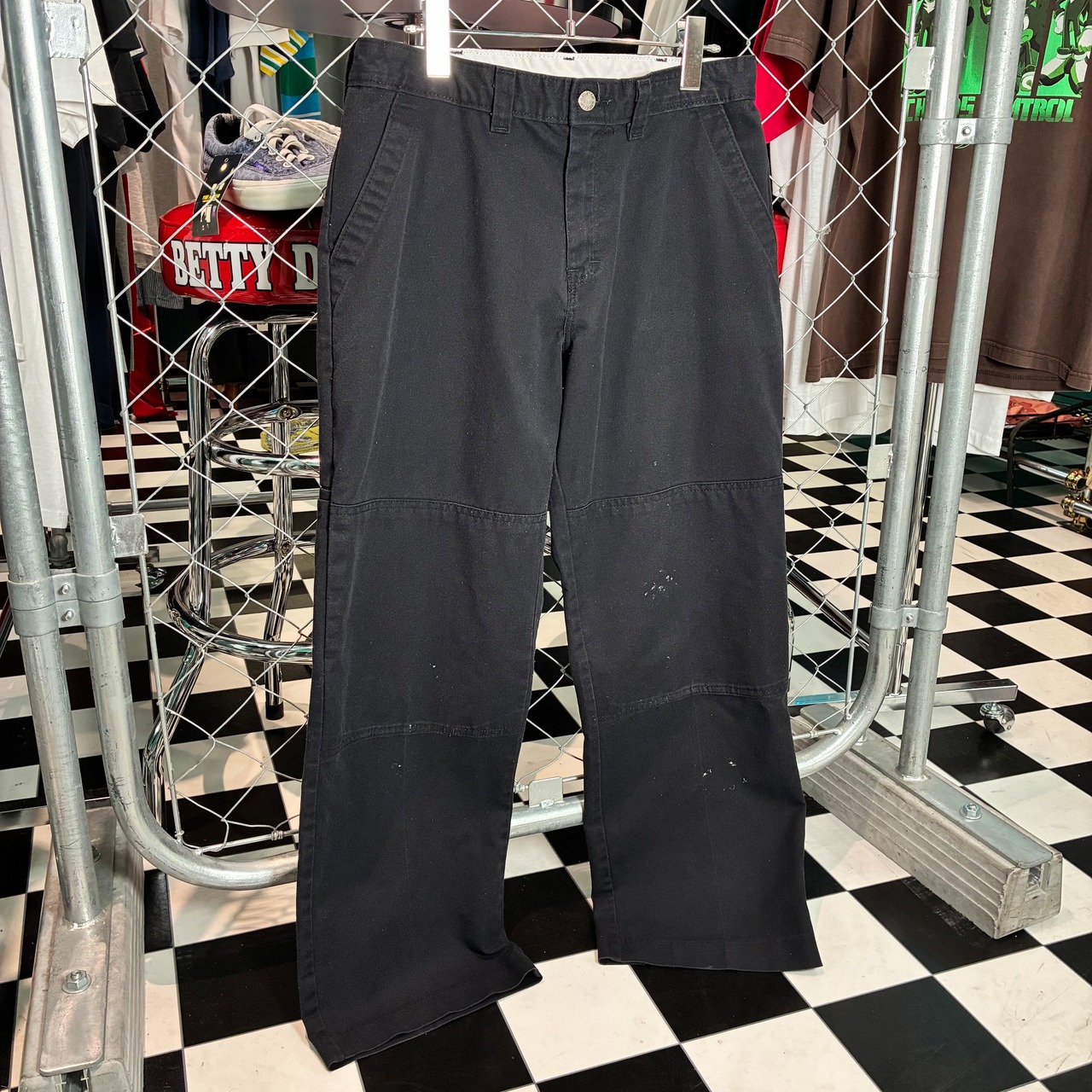Dickies ダブルニー ワークパンツ ブラック W32 ディッキーズ