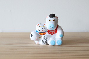 habotan　書き初め猫と馬