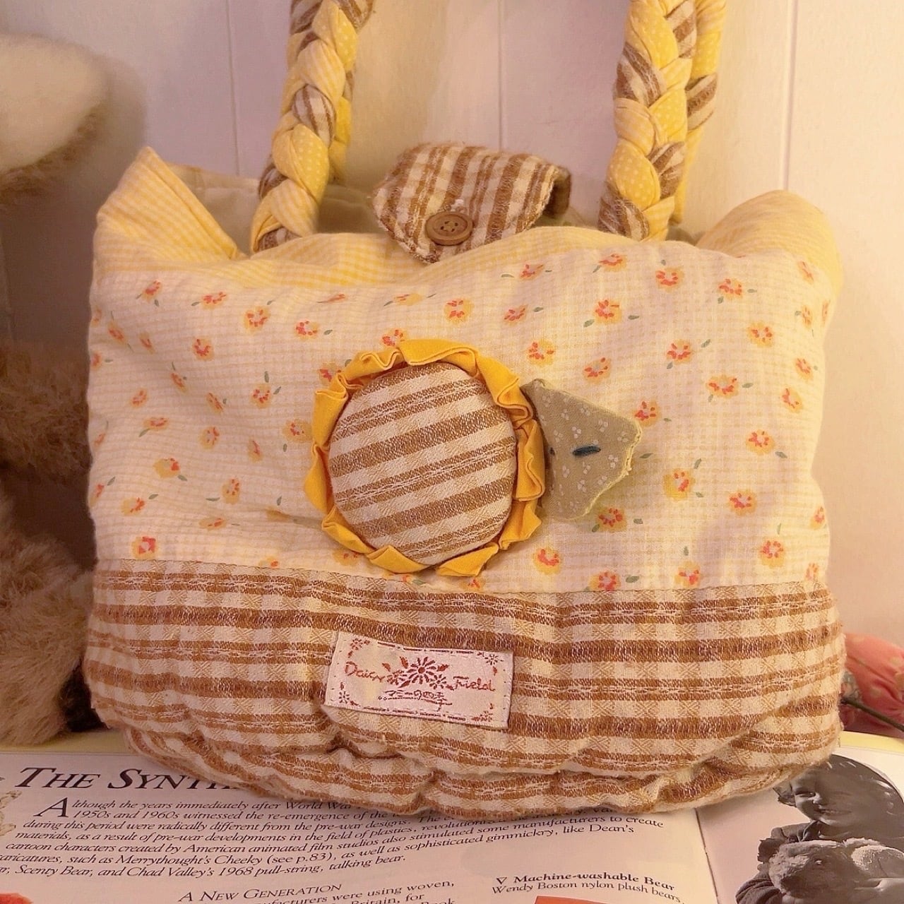 sunflower patchwork hand bag