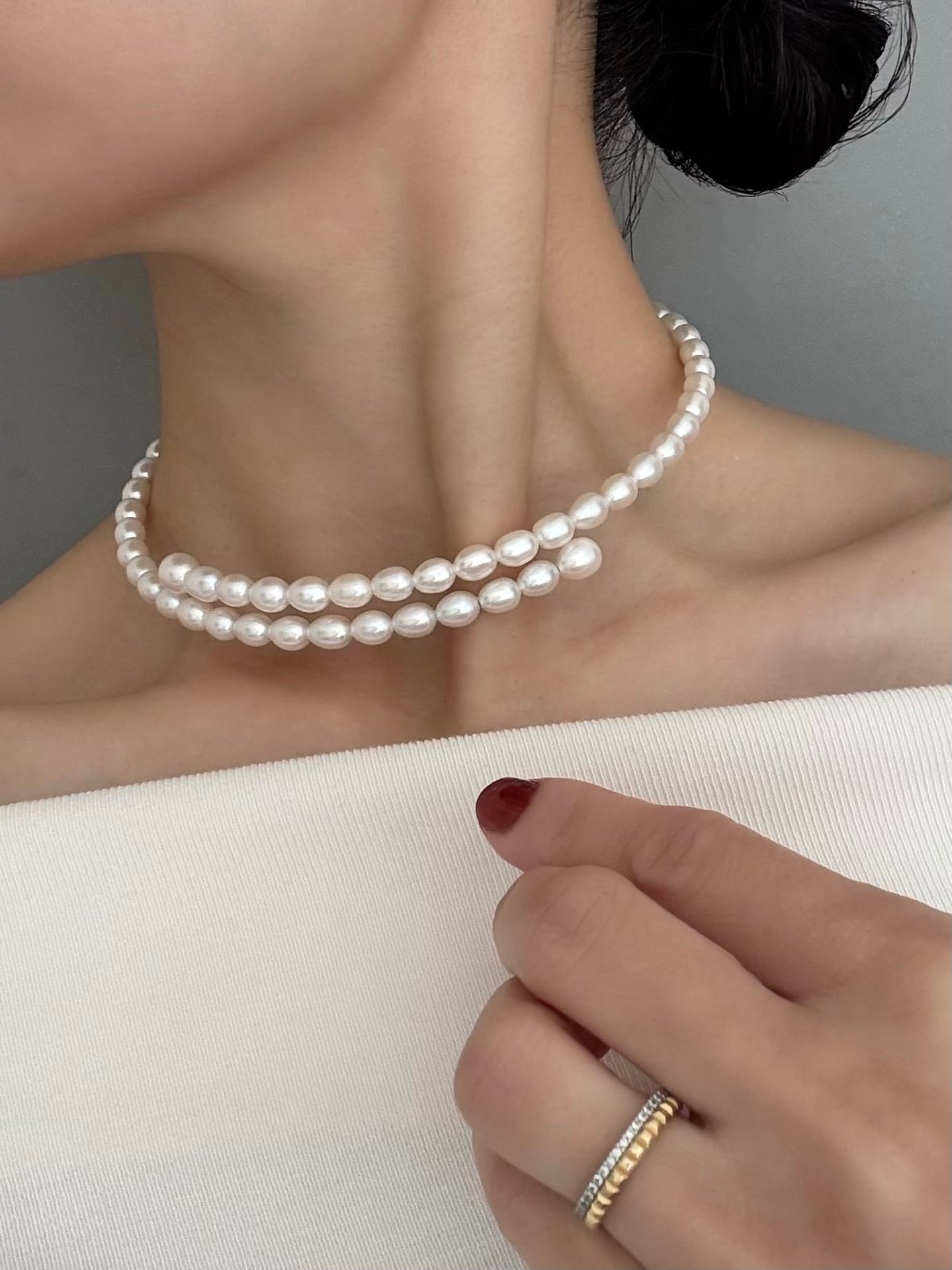 pearl choker white | elem
