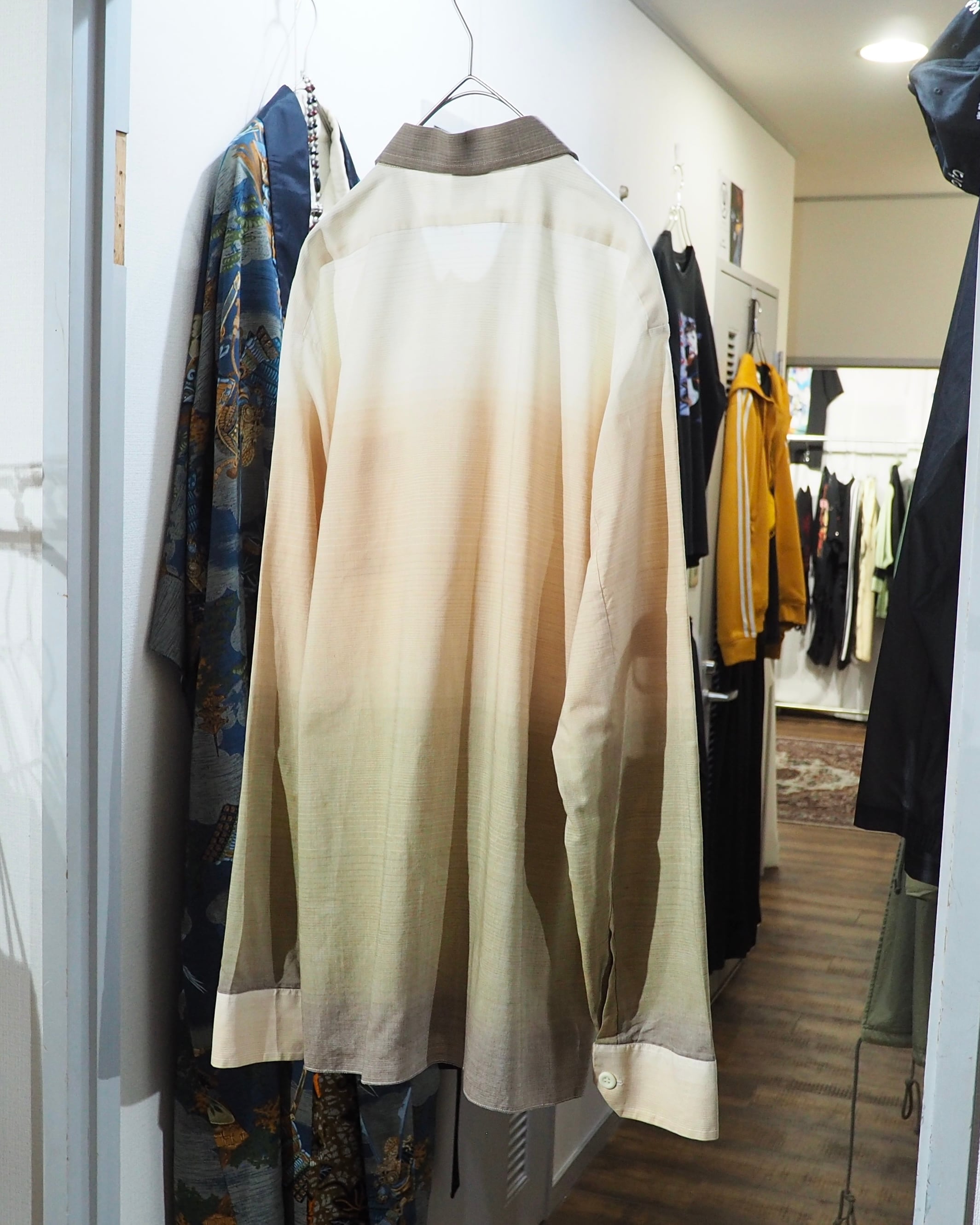 1980s " Ledub " Beautiful Gradation Color vintage loose Dress shirt