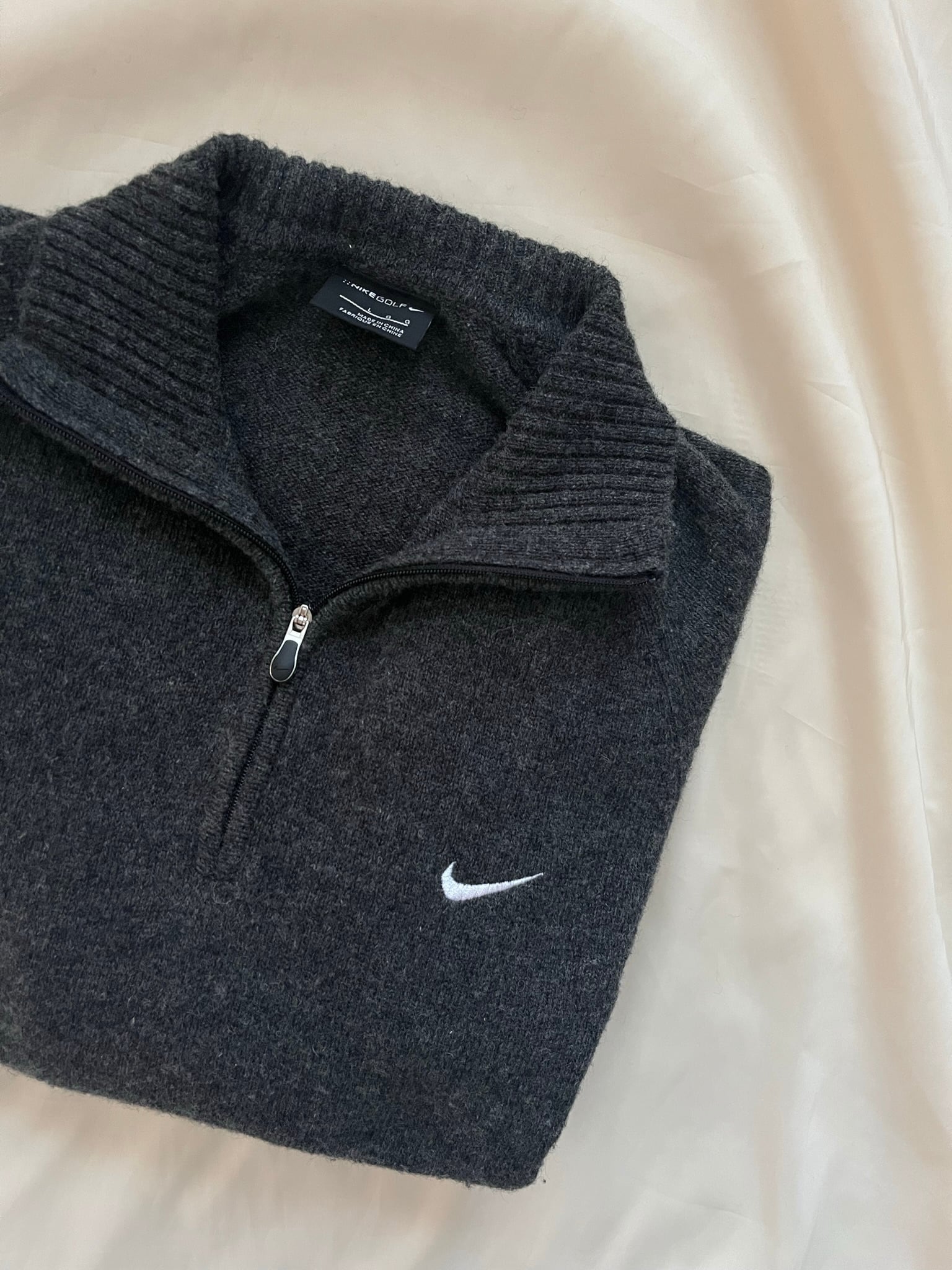 NIKE ナイキ ハーフジップ ニット グレー | aile_vintage