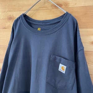 【Carhartt】ポケット Tシャツ 胸ポケット ロゴ XL オーバーサイズ カーハート US古着 アメリカ古着