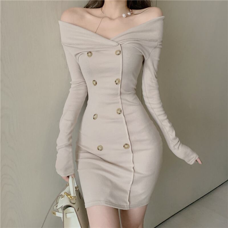 ドレス ショートスカート スプリング ロング 春物 ブラックストロベリース89596288318