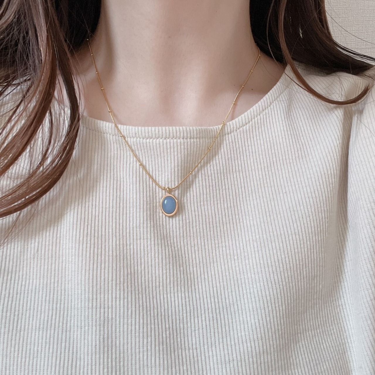 【SS】Blue Charm Necklace
