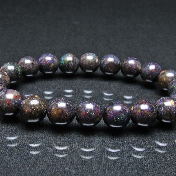 ブラックオパール ブレスレット 10mm 一点物 111-38013