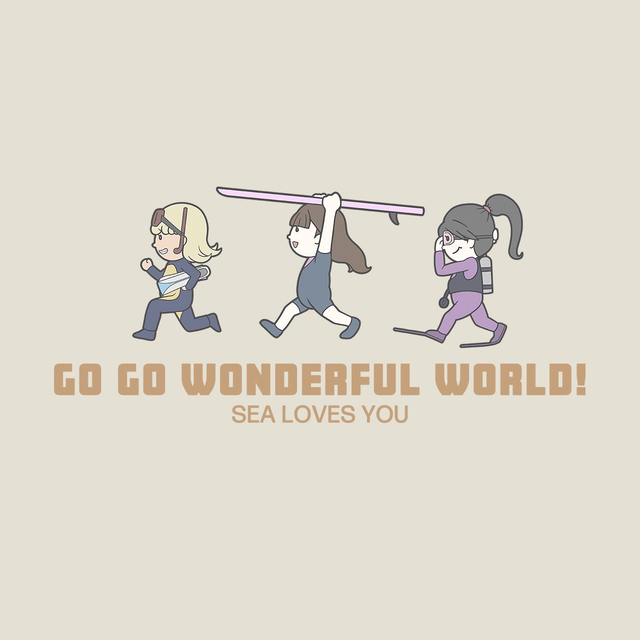 GO GO WONDERFUL WORLD!-ポリバイカラー保冷トート(M/ネイビーブルー) - 2