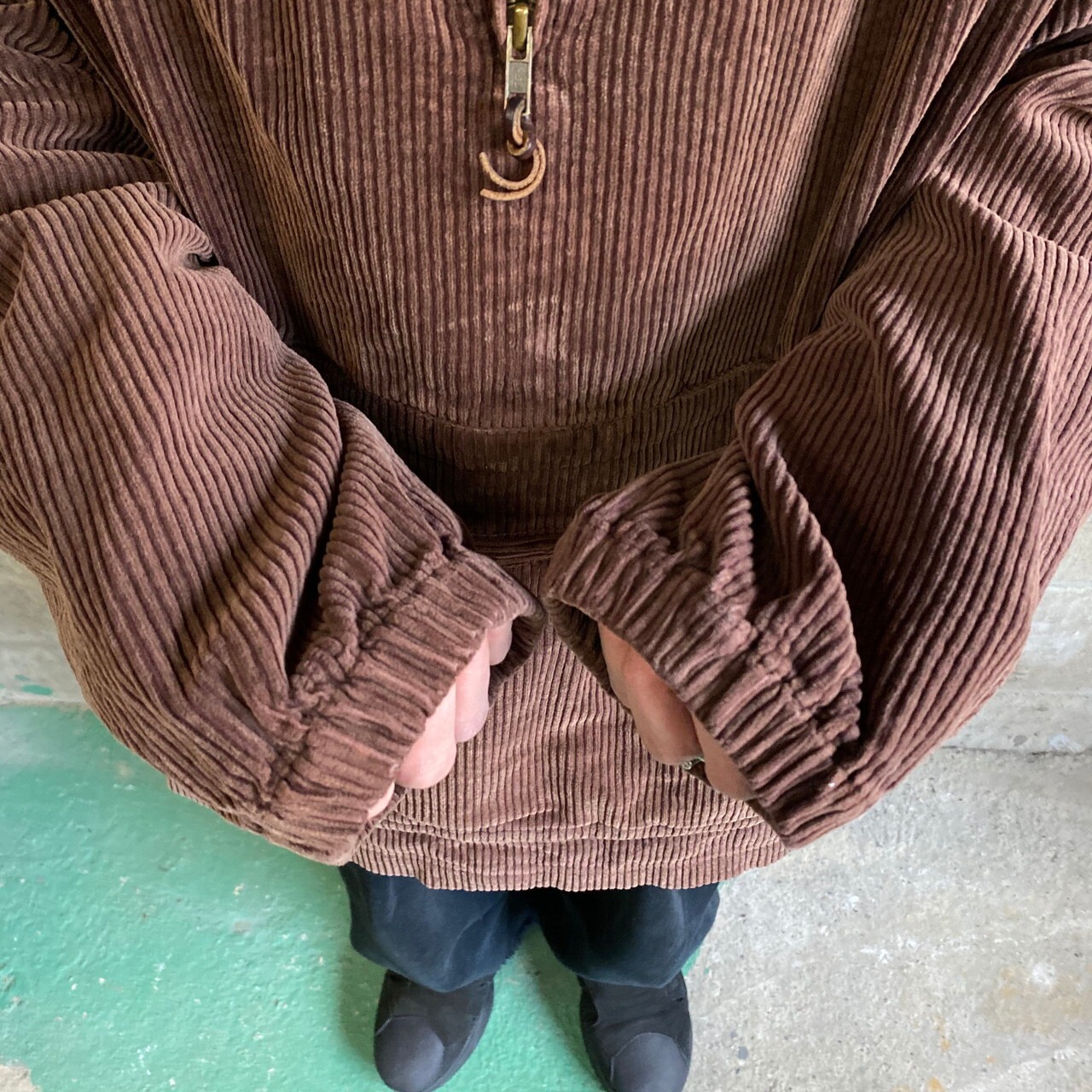 90年代 巨人タグ J.CREW Jクルー 太畝 コーデュロイ アノラック 