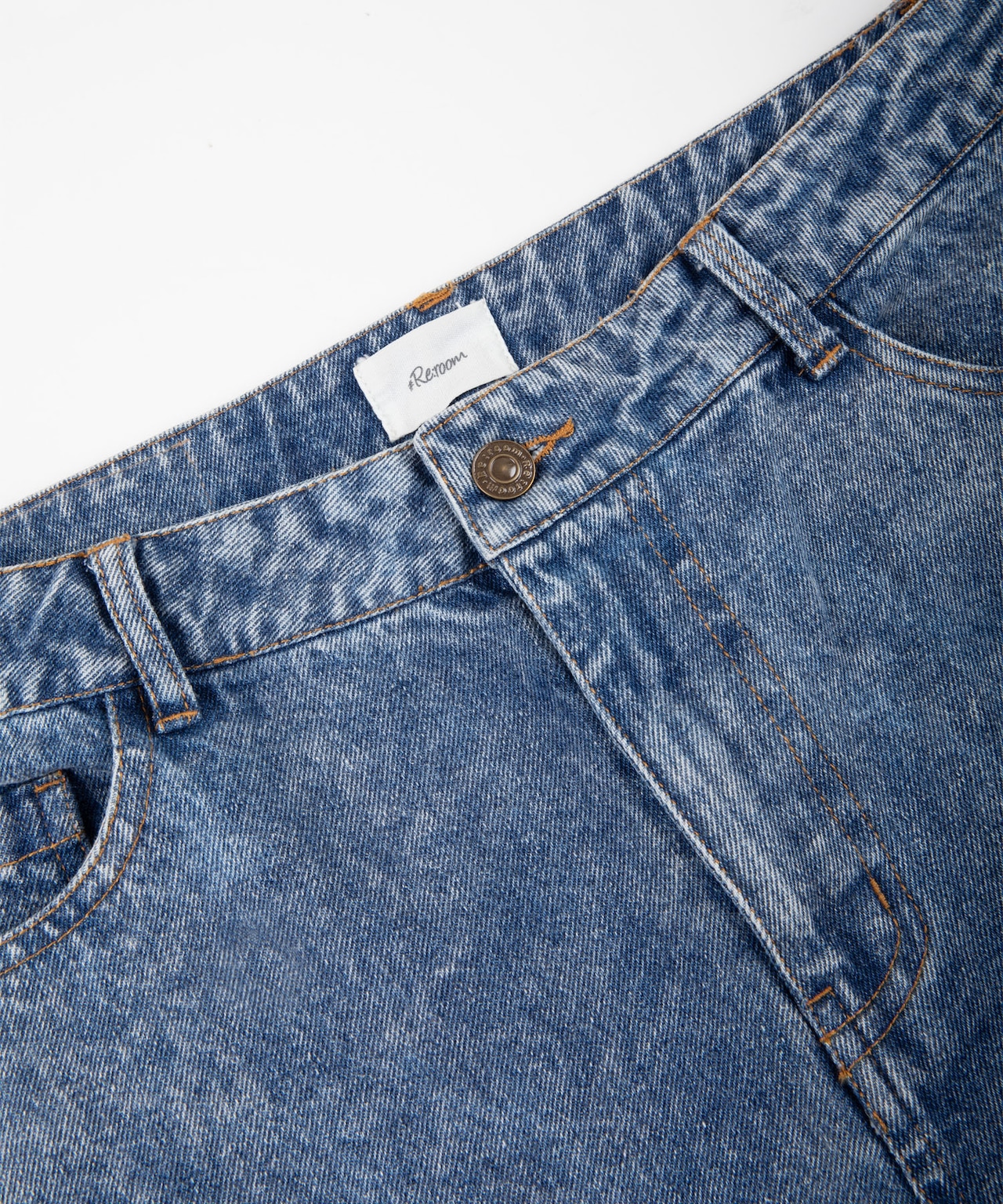 【#Re:room】CHEMICAL WASH TIGHT FIT STRAIGHT DENIM［REP225］