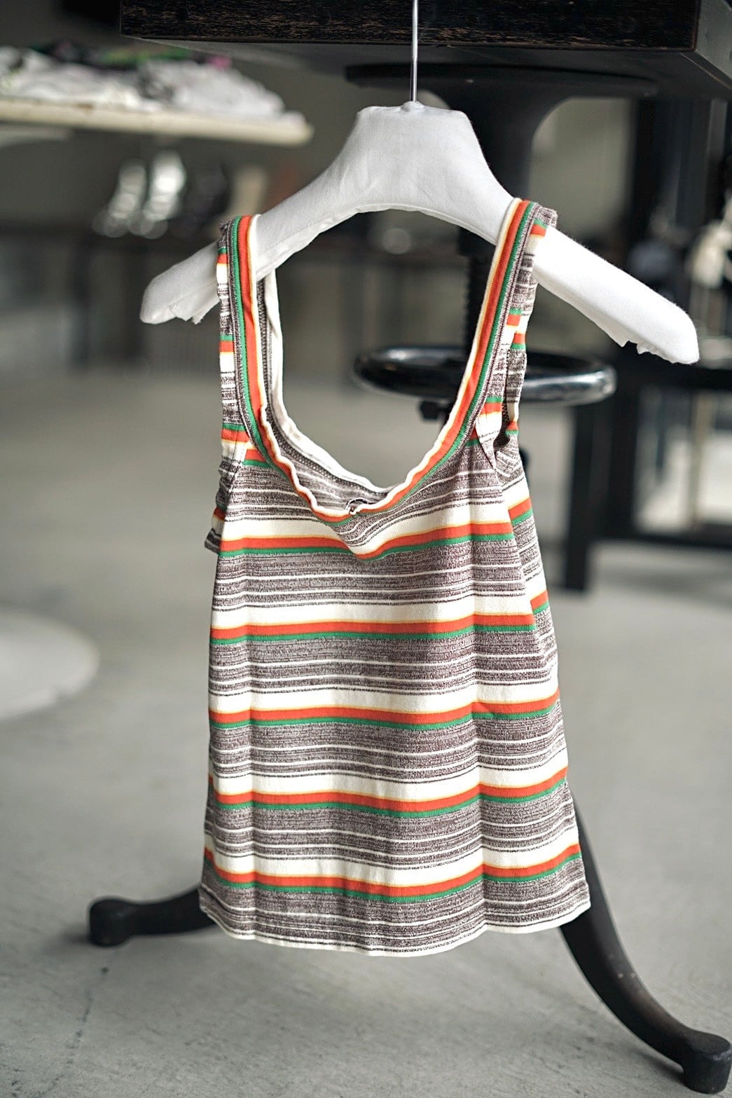 FUMIKA_UCHIDA / Grandrelle multi stripe camisole ( BROWN , BLACK