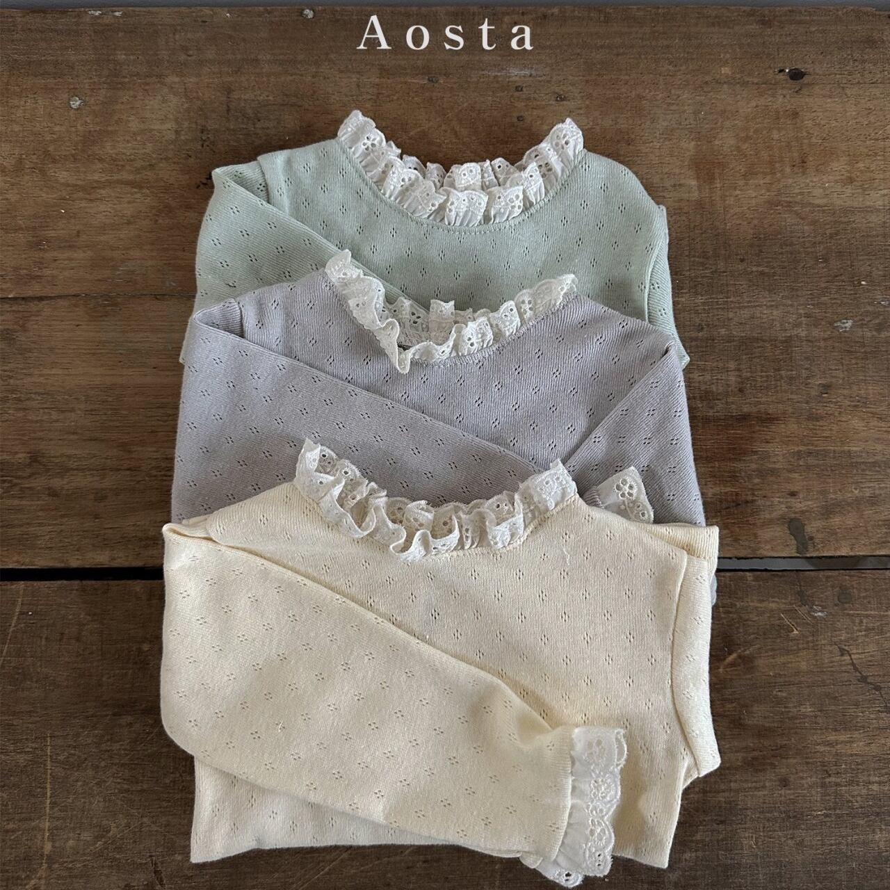 «sold out»«Aosta» Eyelet t-shirts アイレットトップス 3colors
