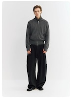 NORYBRAND Wool Hoodie Zip Sweater