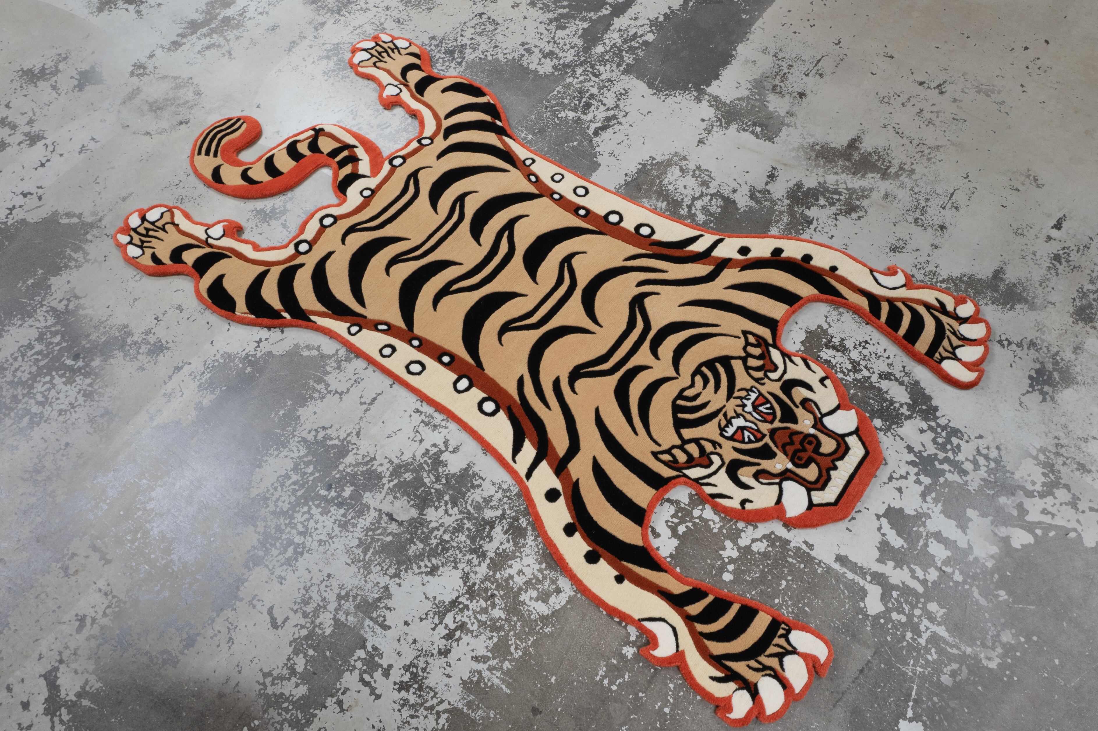Tibetan Tiger Rug 《Lサイズ•ウール・NIGOモデル102》チベタン