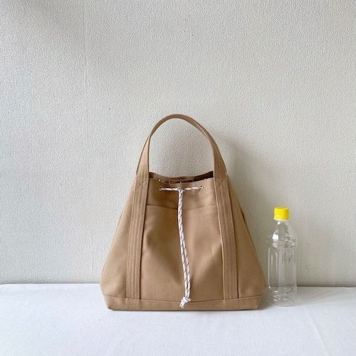 【全9色】「巾着トートバッグ」大きい／倉敷帆布 8号帆布【受注制作】