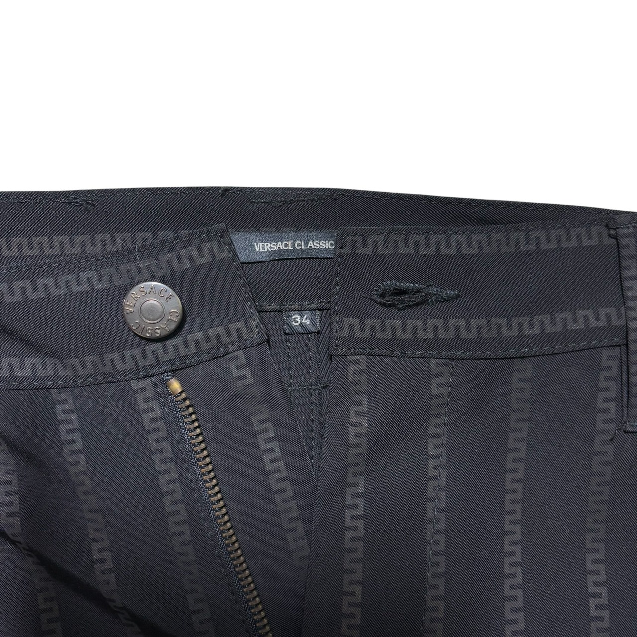 VERSACE CLASSIC stripes black polyester pants