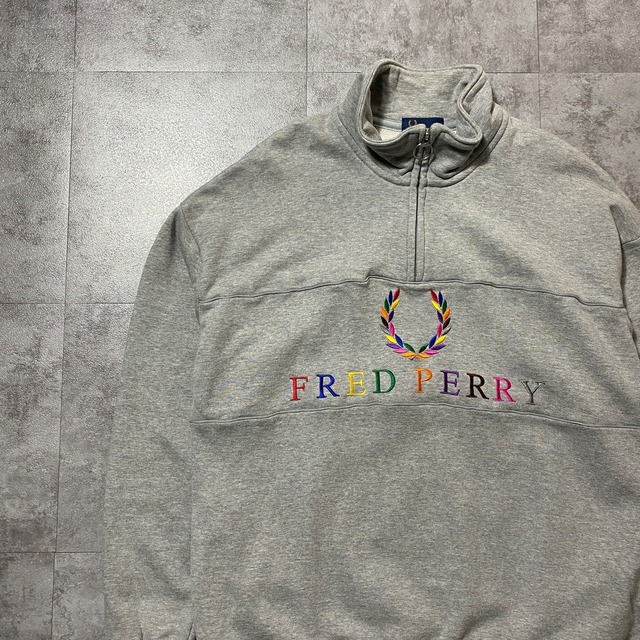 FRED PERRY キルティングウールジャケット【M】ブラック 月桂樹 刺繍 