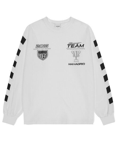 ☆TXT ヨンジュン 着用！！【MAHAGRID】W.C.S RACING WAFFLE LS TEE