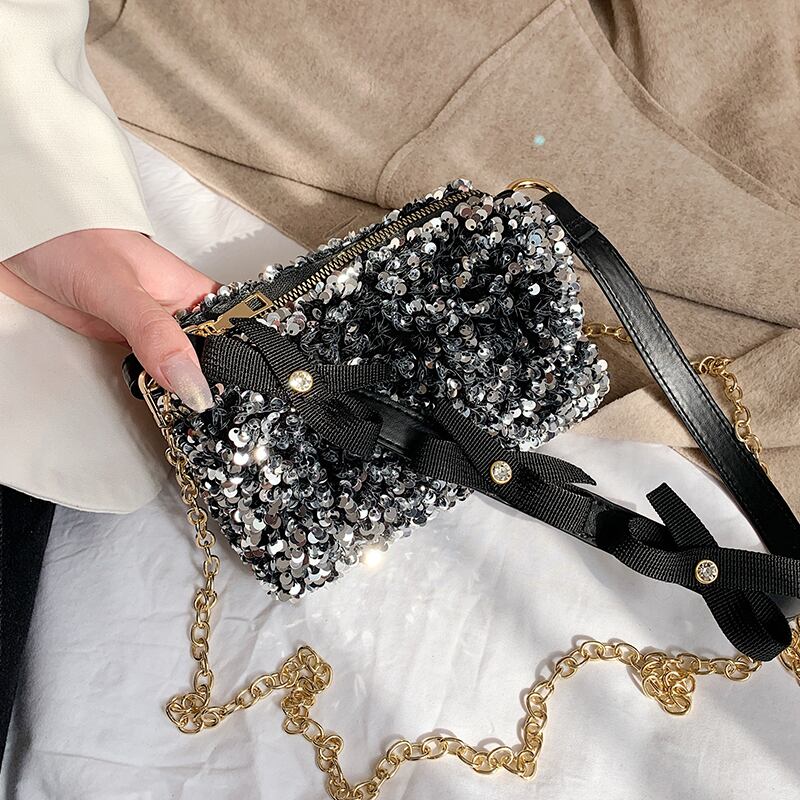 チェーン スタイル スクウェア メッセンジャーバッグ 手作りハンドバック56344892695