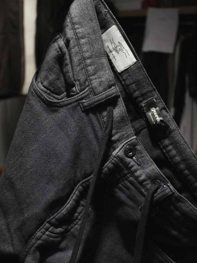 Garage.U.W reuse BLACK KNIT DENIM