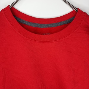 フルーツオブザルーム　クルーネック　スウェット　トレーナー　無地　レッド　S