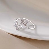 指輪 かわいい 蝶々 シルバー リング