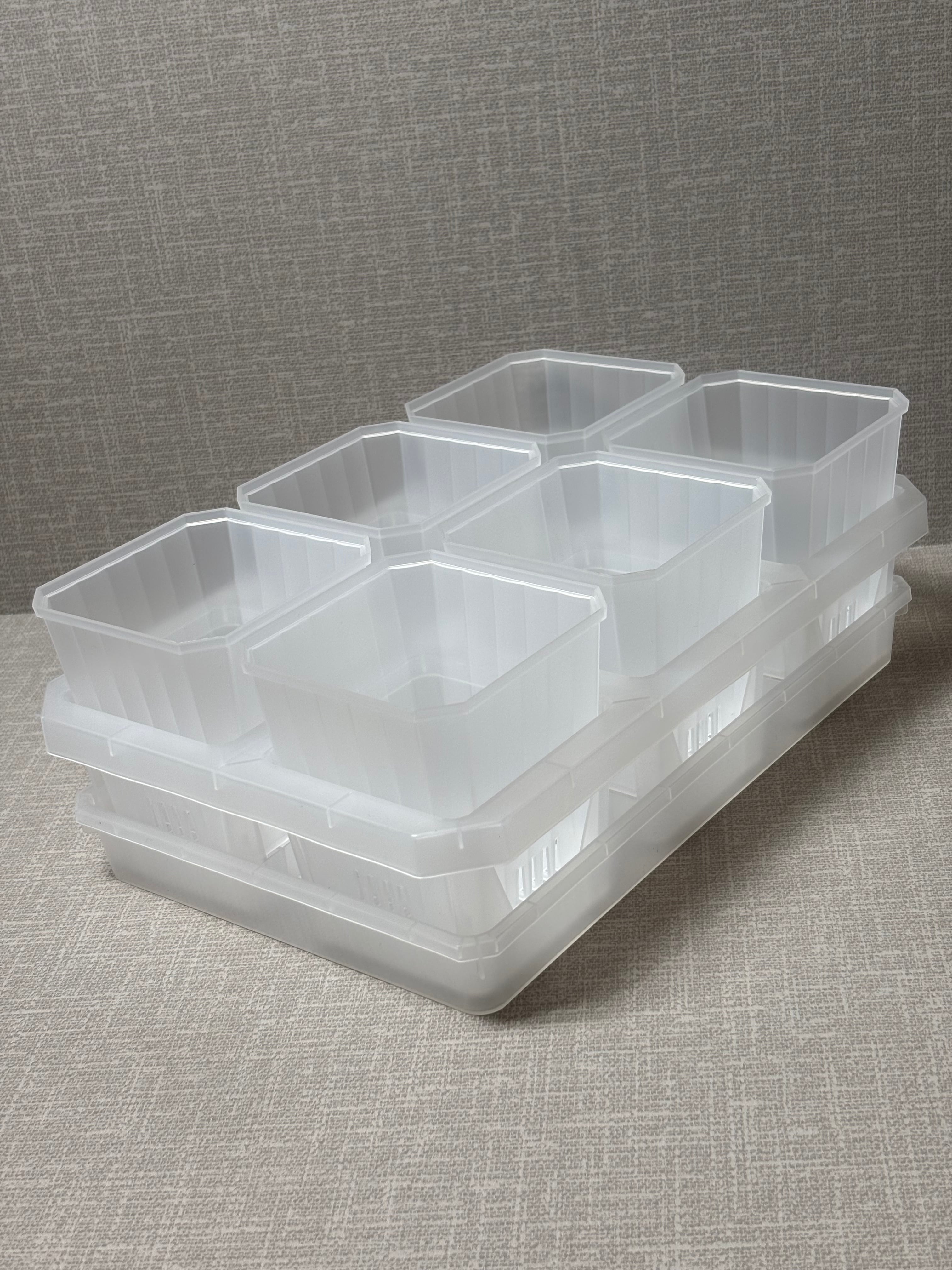 【C5】9.5㎝浅ルータルスリット クリアセット 皿付き