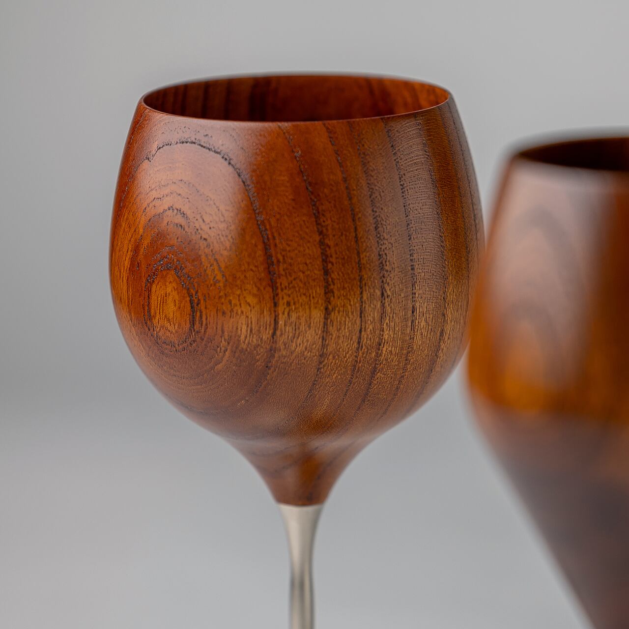 手作り漆器】HANON HINATA・SOU 木製ワイングラス／天然木・本漆・真鍮