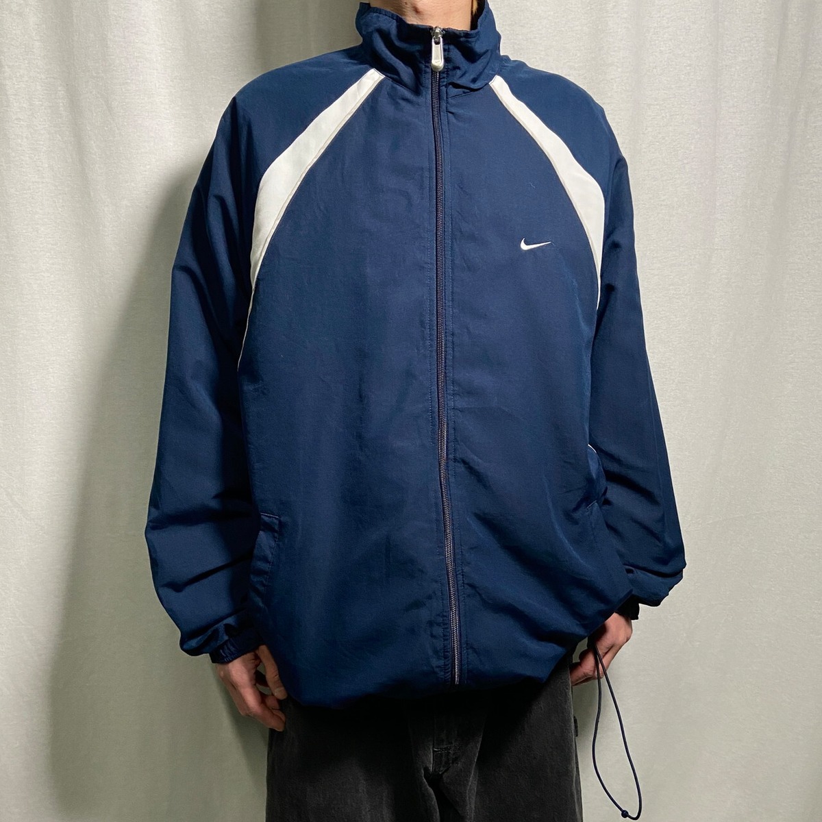00年代 NIKE ナイキ ナイロンジャケット トラックジャケット メンズXL 