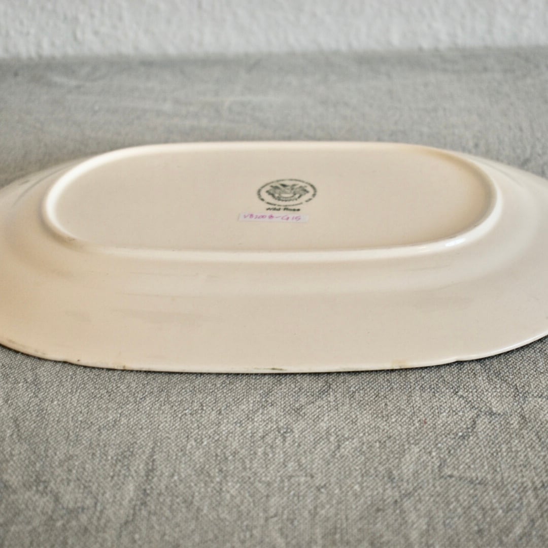 VB2008-G15】Villeroy & Boch オーバルプレート 廃盤品 ワイルドローズ