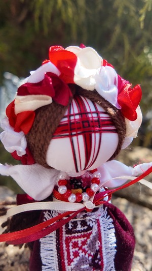 UA.Designer手作りモタンカ 14cm（ウクライナの御守り）スタンド付き