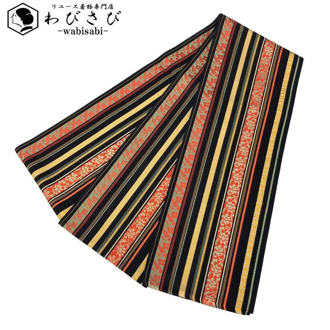 男帯 角帯 本場筑前博多織 縦縞模様 羊羹色 N-1011 【公式通販】 