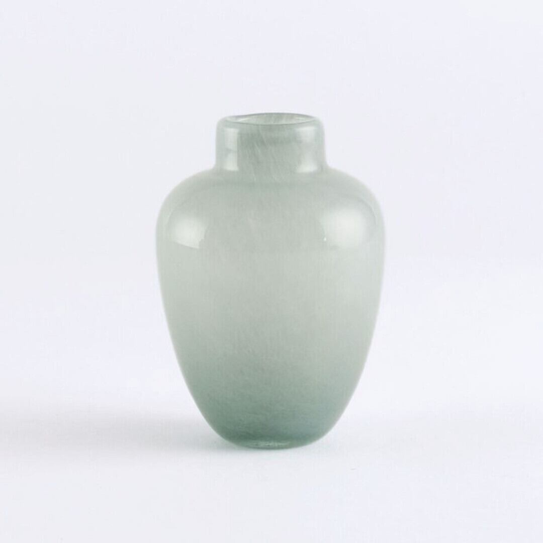 ミルキーガラス フラワーベース ノーマル（高さ13cm）（4色）／花瓶