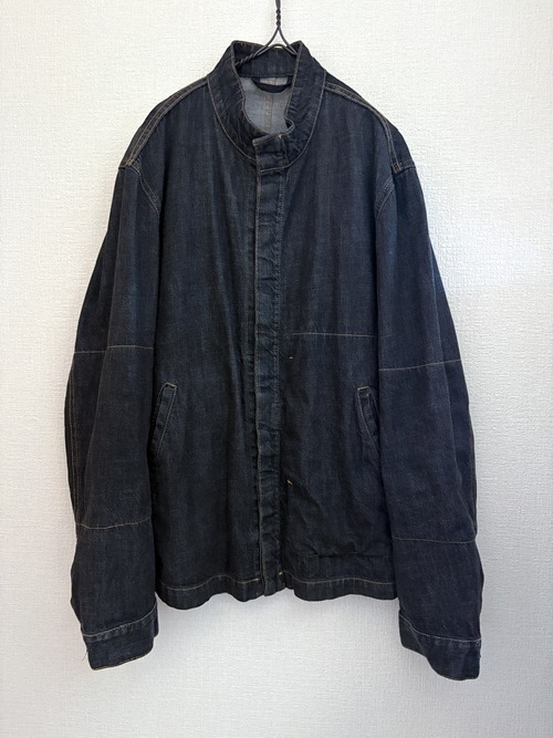 NICOLE FARHI Funnel Neck Denim Jacket