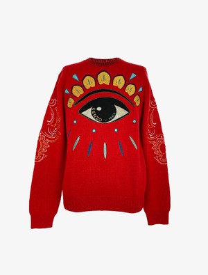 KENZO PARIS ケンゾー ビッグアイ ニット 赤