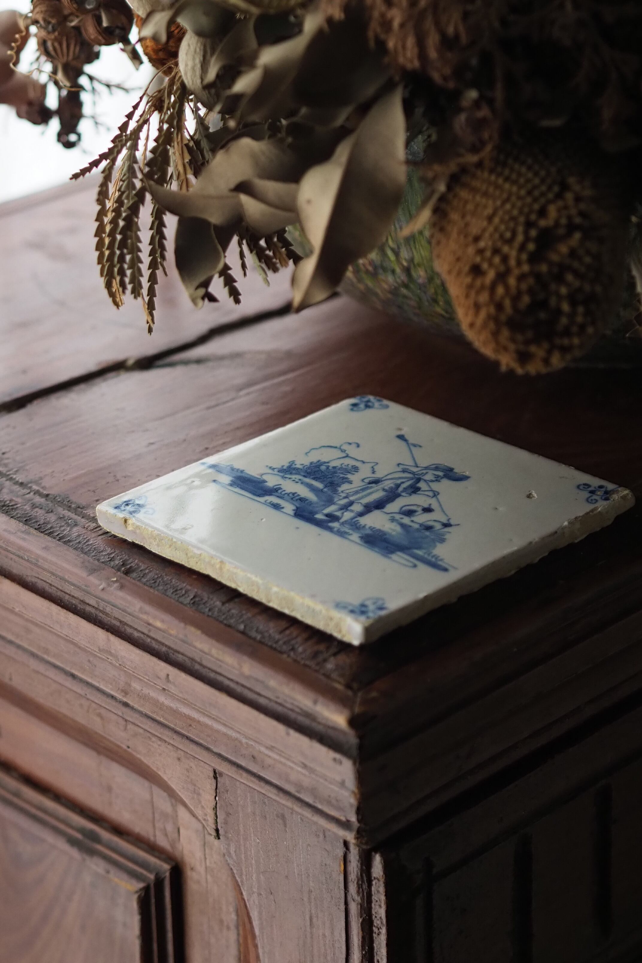 デルフトタイル 種子撒く人-antique delft tile | アンティーク