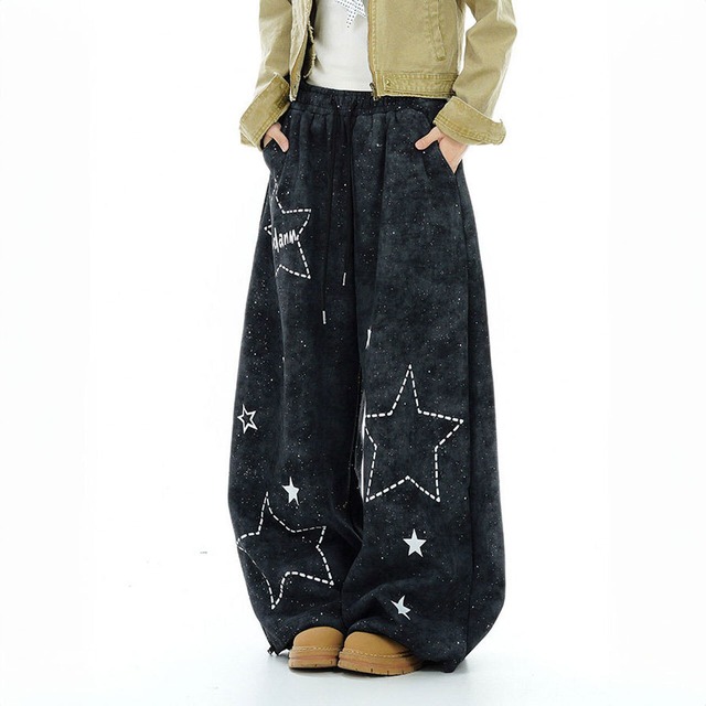 ダッシュラインスターミックススウェットパンツ 2col   R02862