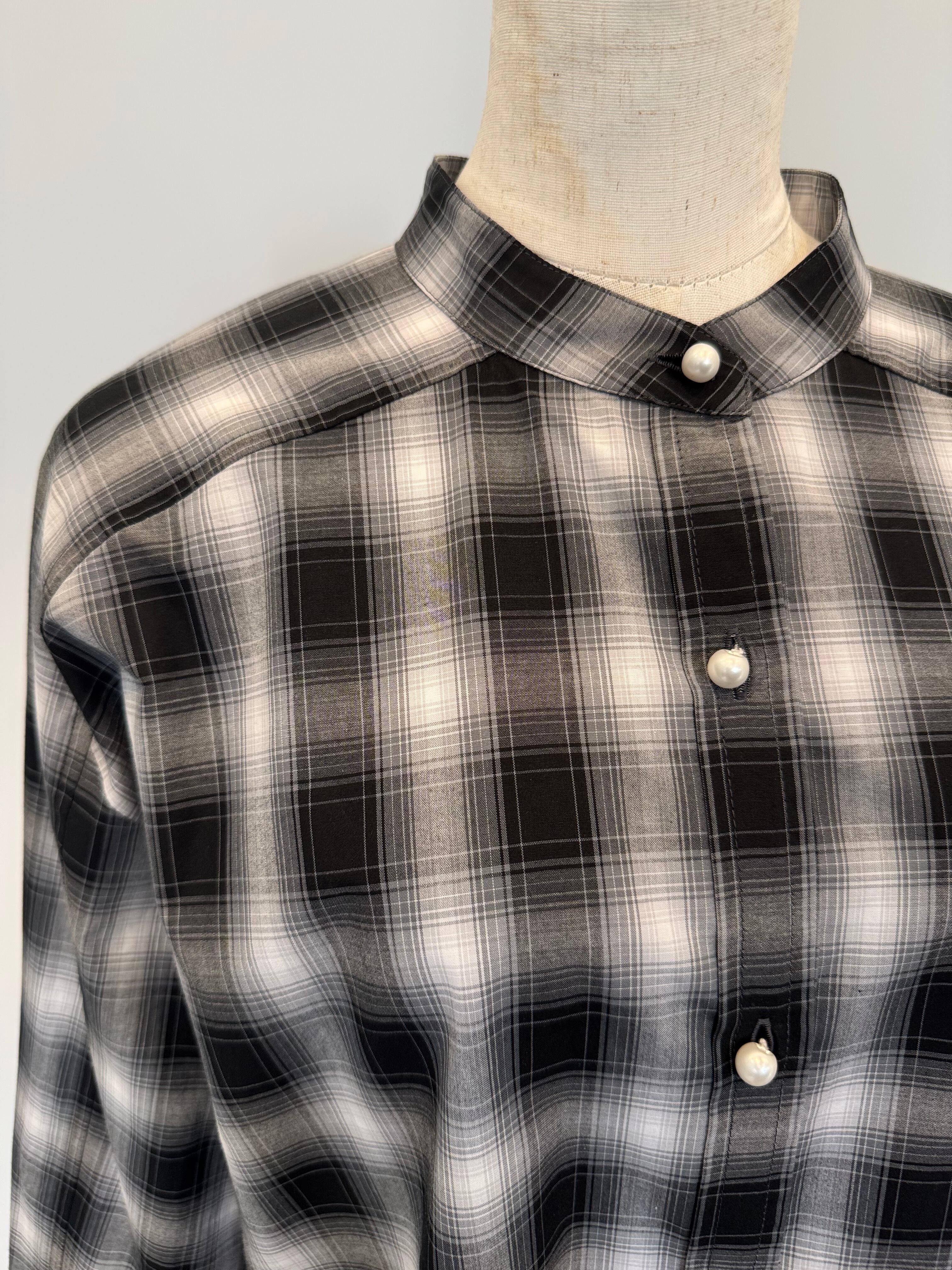 【PASSIONE】パールボタンチェックシャツ