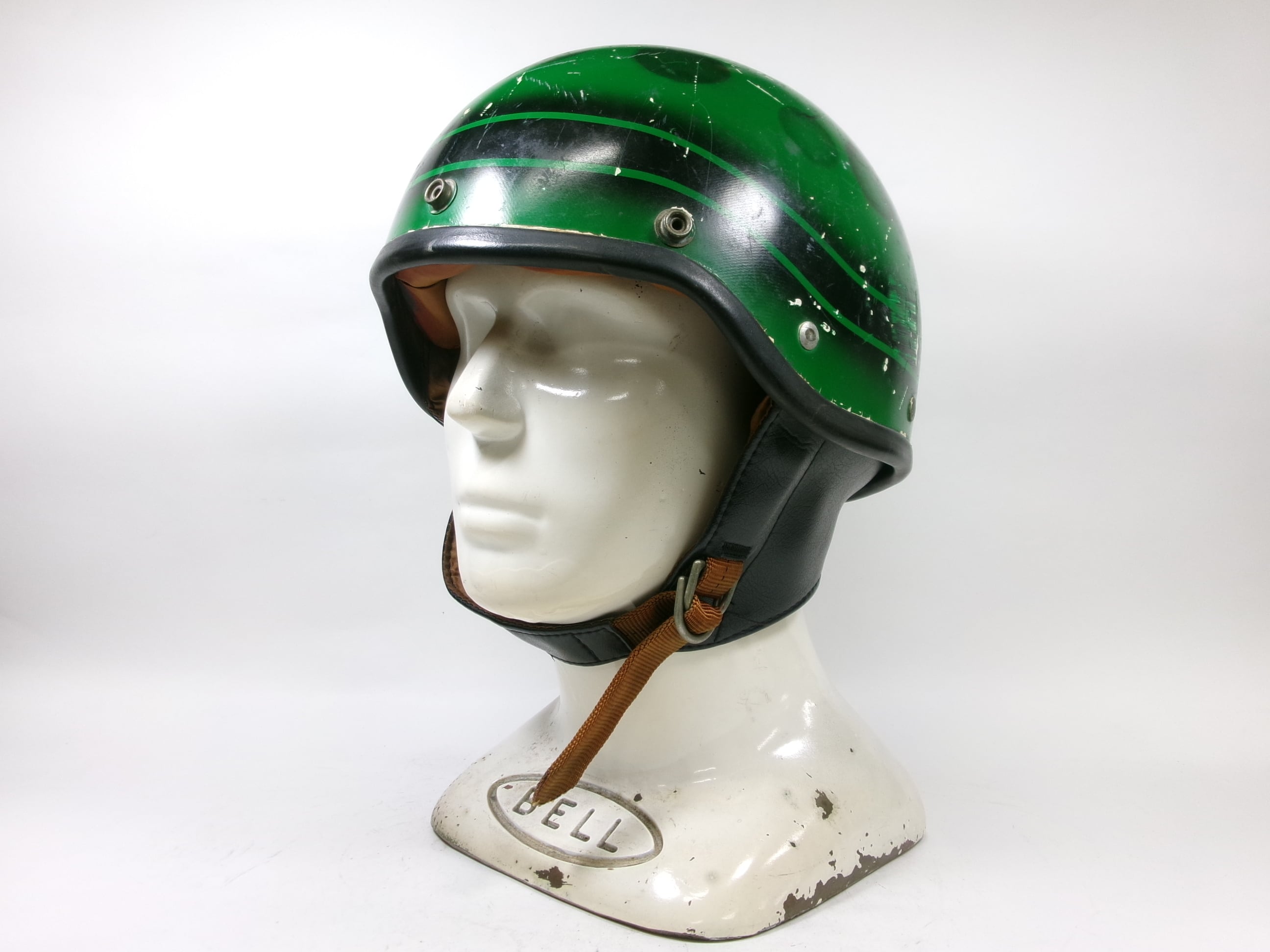 銀ベル! 60s BELL SHORTY ハーフヘルメット 目深加工済み M オールド