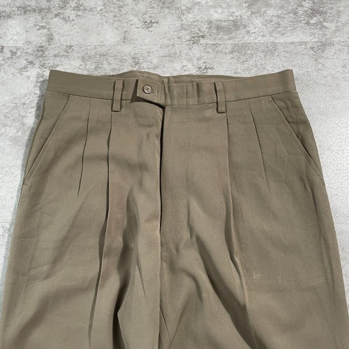90s BALENCIAGA front pleats brown slacks 詳細写真6