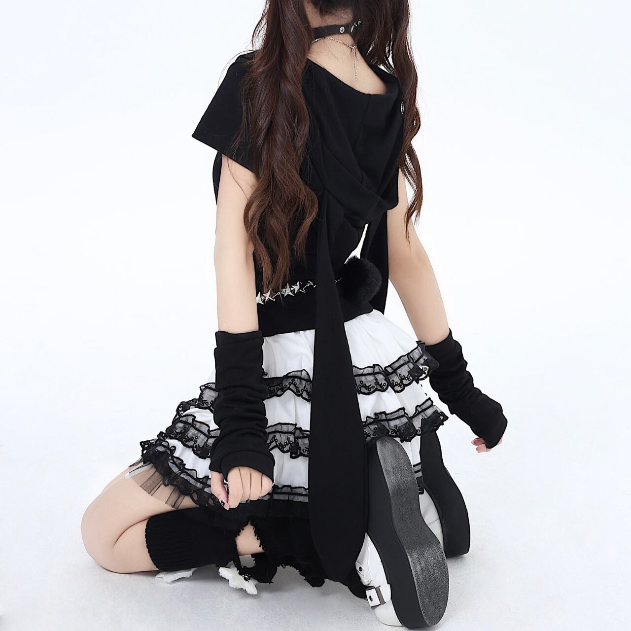 アームカバー付きウサミミアウター　2color　1250