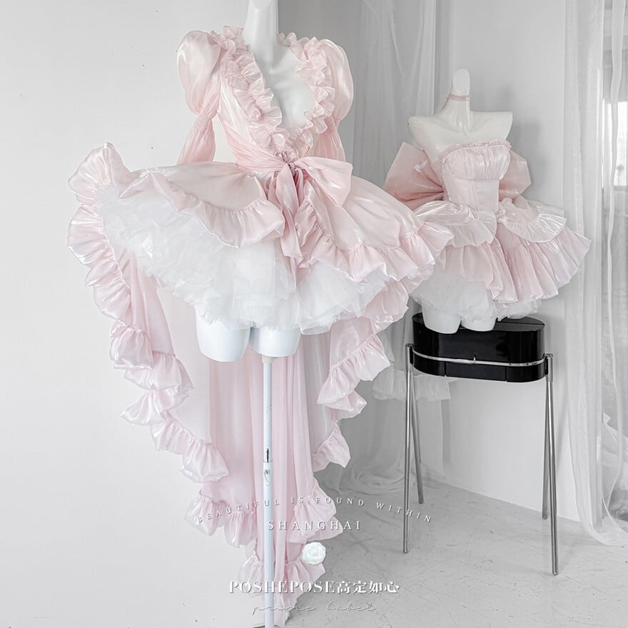 重ね着風バレエコア姫ロリゴシックy2k coquette 00s