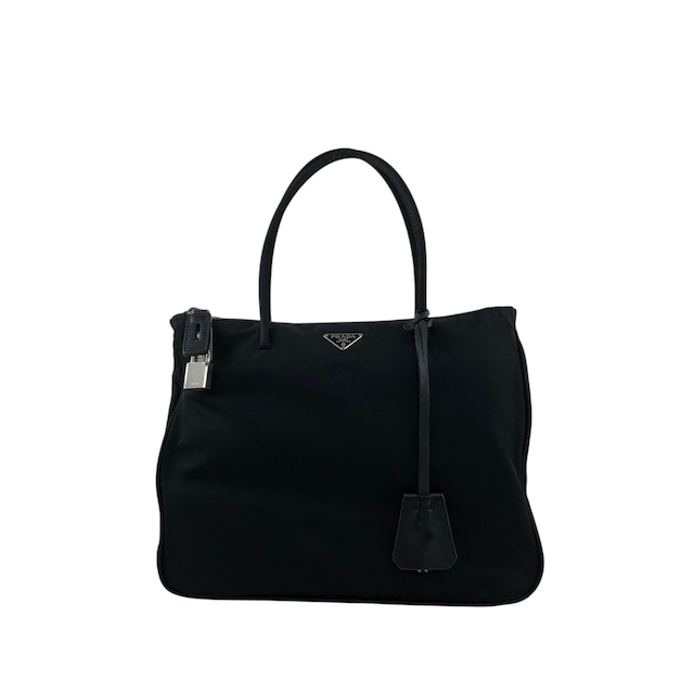 PRADA プラダ トートバッグ ブラック トライアングルロゴ ナイロン カデナ vintage ヴィンテージ オールド a6ap6j