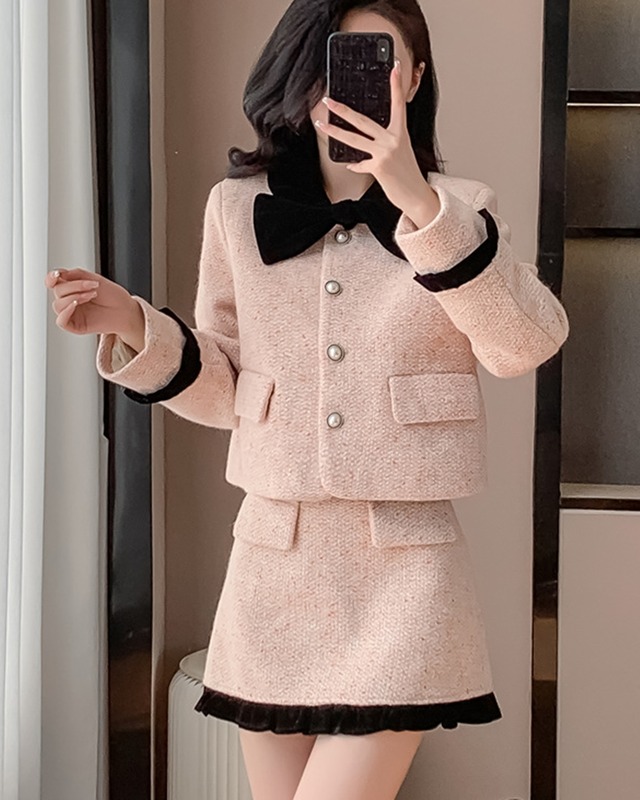 ブラックフリルリボンミニセットアップ　24W11030