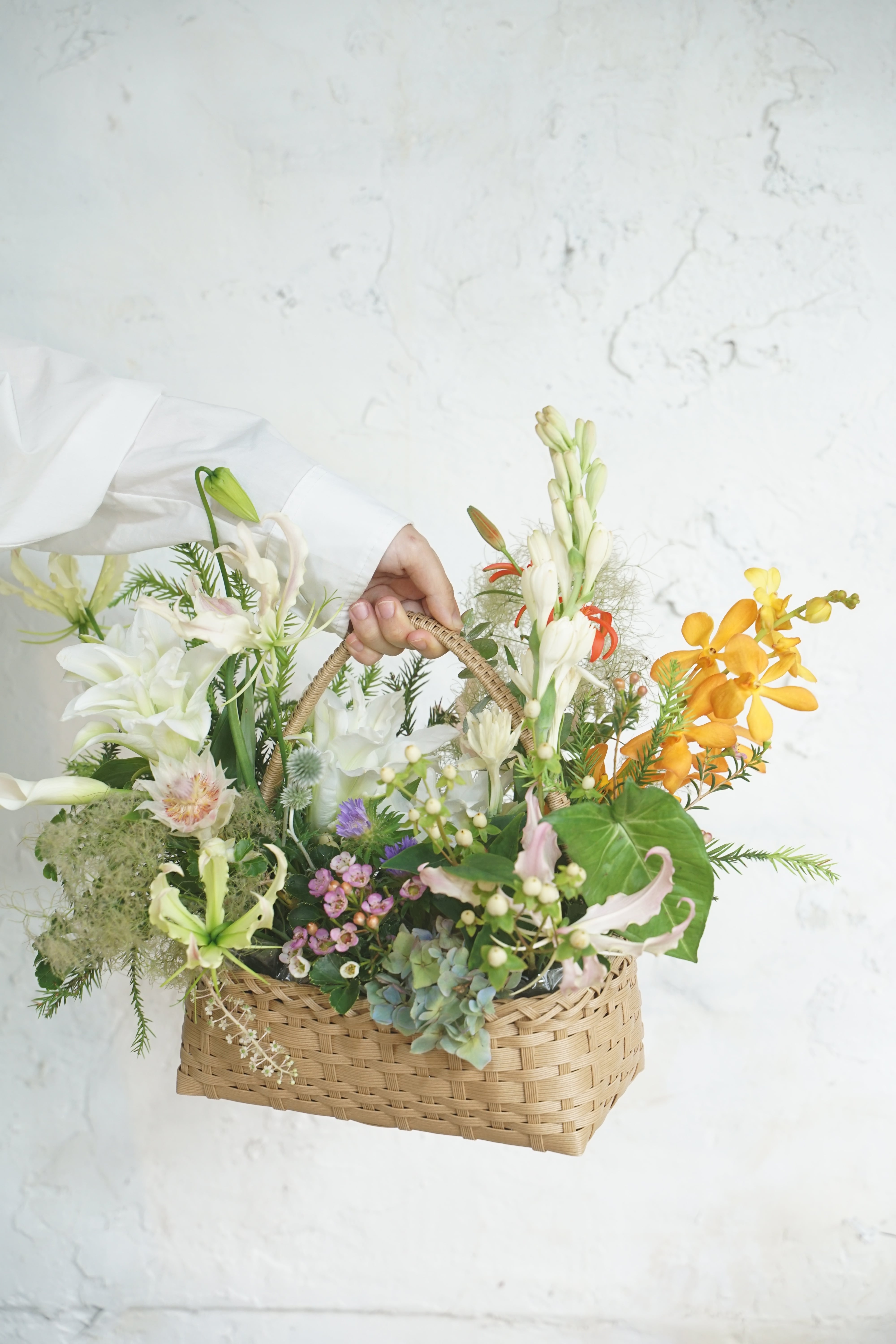 basket flower/バスケットフラワー アレンジメント お祝い | tomoni flower