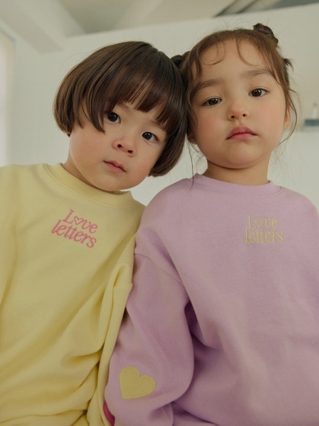 【取寄】daily bebe｜planned love letter set｜ラブレター上下セット｜XS-JL｜kids&jr｜26 spring