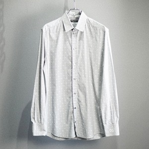 "Dolce&Gabbana" embroidery design striped shirt "made in ITALY"