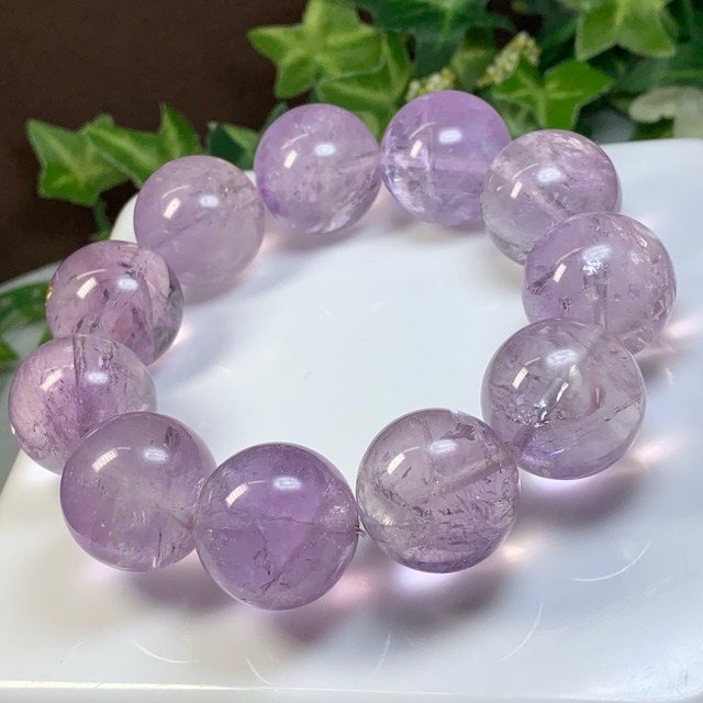 レア☆希少な20mm☆ラベンダーアメジスト・ブレスレット