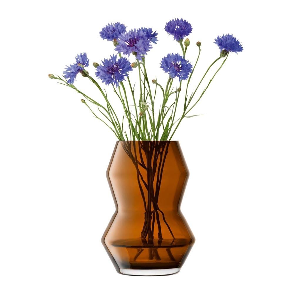 LSA Sculpt Vase スカルプト ベース G1771-16-552 LSG02 コグナックブラウン H16cm / エルエスエー 花器 花瓶 フラワーベース